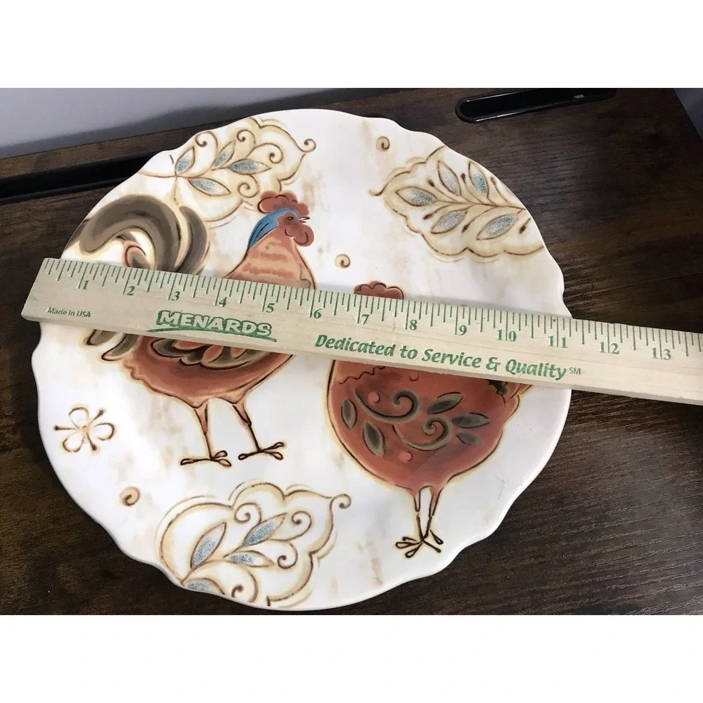 Pier 1 Imports Gallo Decorative Plate With Chickens